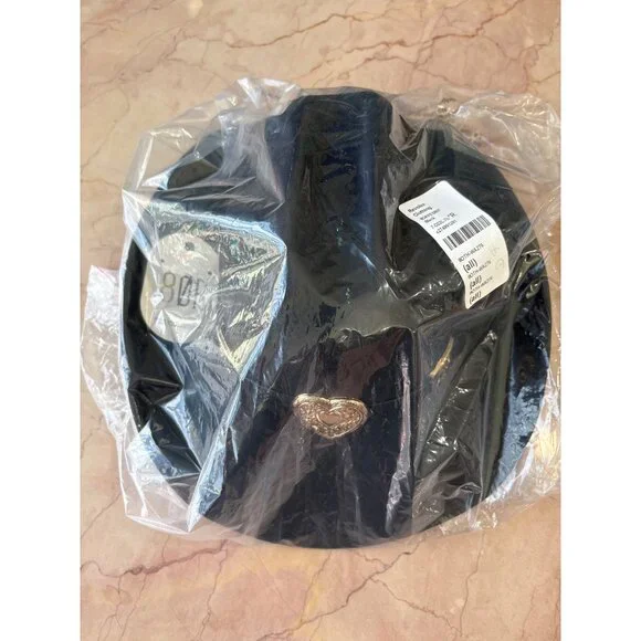 8 Other Reasons Gold Heart Cowboy Hat in Black One Size New Womens Western - Picture 8 of 9